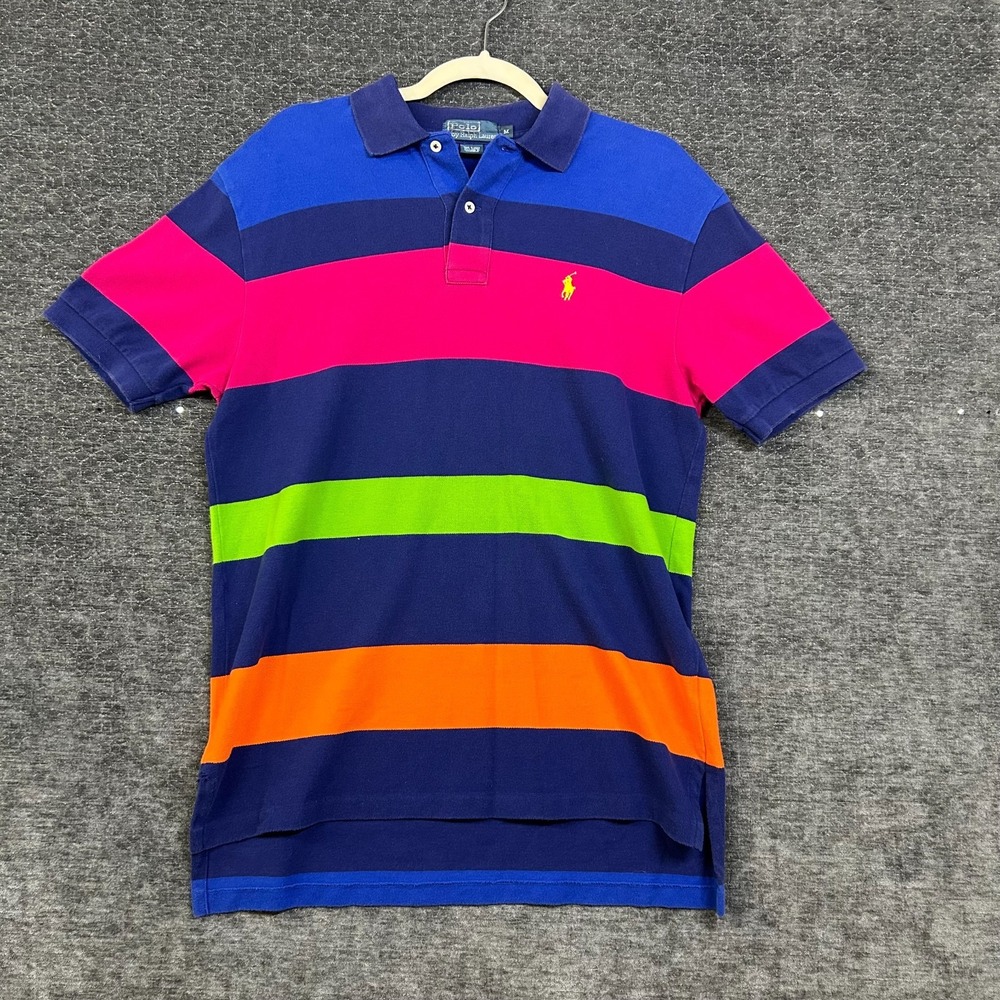 Polo Ralph Lauren Polo Shirt Men's Multicolor Striped Golf Classic - Medium